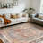 Washable Area Rug Oriental Low Pile Non Slip Vintage Distressed Indoor Carpet-106443135