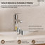 Robinet de salle de bain à un trou, robinet de salle de bain à poignée simple avec drain-133211190
