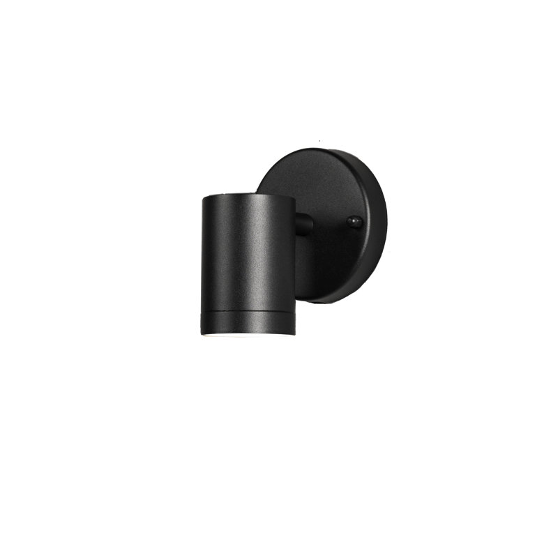 9.5cm H Integrated LED Outdoor Armed Sconce, Black