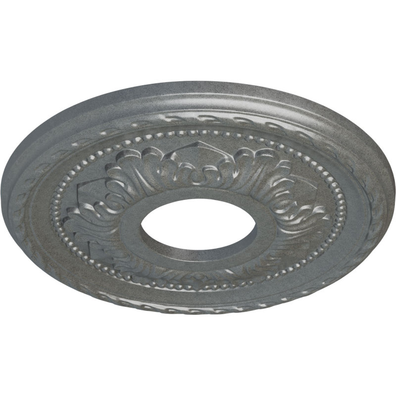 Médaillon de plafond H 12,13 po x l 12,13 po x P 1 po Palmetto, Platine
