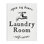 «Self Serve Laundry», art mural sur toile avec lettres et doublure