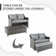 Frett Wicker 2 - Person Patio Conversation Sets with Cushions