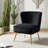 Euclid Velvet Accent Chair with Metal Legs-366564311