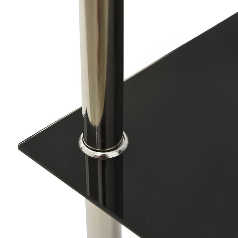 Bladric Glass Top End Table, Black