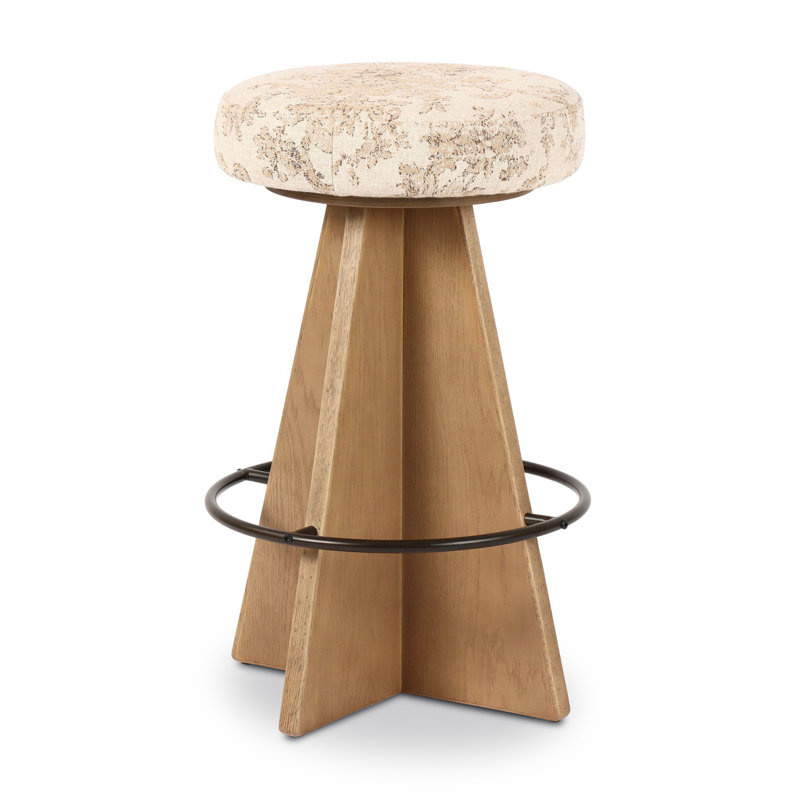 Tabouret pivotant Vega, Brun, Tabouret de comptoir (siège d'une hauteur de 27,7, Fleurs naturelles de Fallingbrook