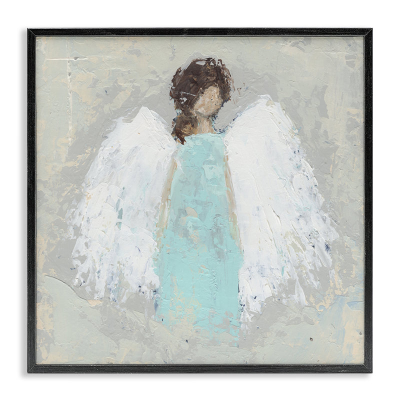 Giclée encadrée par un ange doux, design par Cassandra Cushman, Giclée encadrée noir minuit, H 12 po x l 12 po