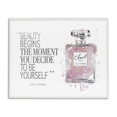 «Beauty Begins Fashion Perfume», art textuel