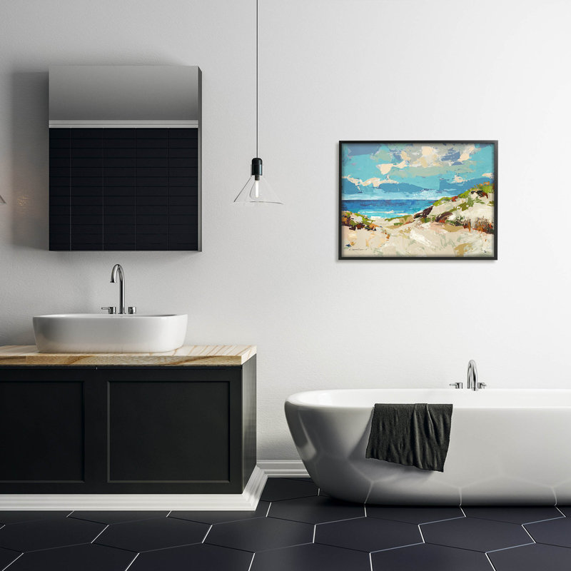 Art moderne de giclée moderne par Trevor Copenhaver, H 24 po x l 30 po x P 1,5 po, Cadre flottant noir de jais