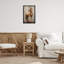Magnifique jument debout sur toile encadrée dorée par Petal Prints Design-1899641650-1899641649