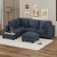 Canapé modulaire modulaire, canapé modulaire en forme de U, nuage confortable 5 places avec repose-pieds mobile-115839022