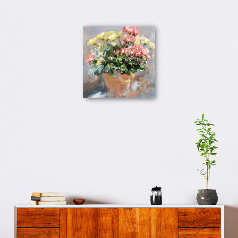 «Clay Bouquet» par Studio Arts, reproduction d'art sur toile, Toile tendue, H 12 po x l 12 po x P 1,5 po