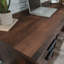 Bureau d'ordinateur, finition brune