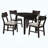 Dark coffee 5-piece dining set