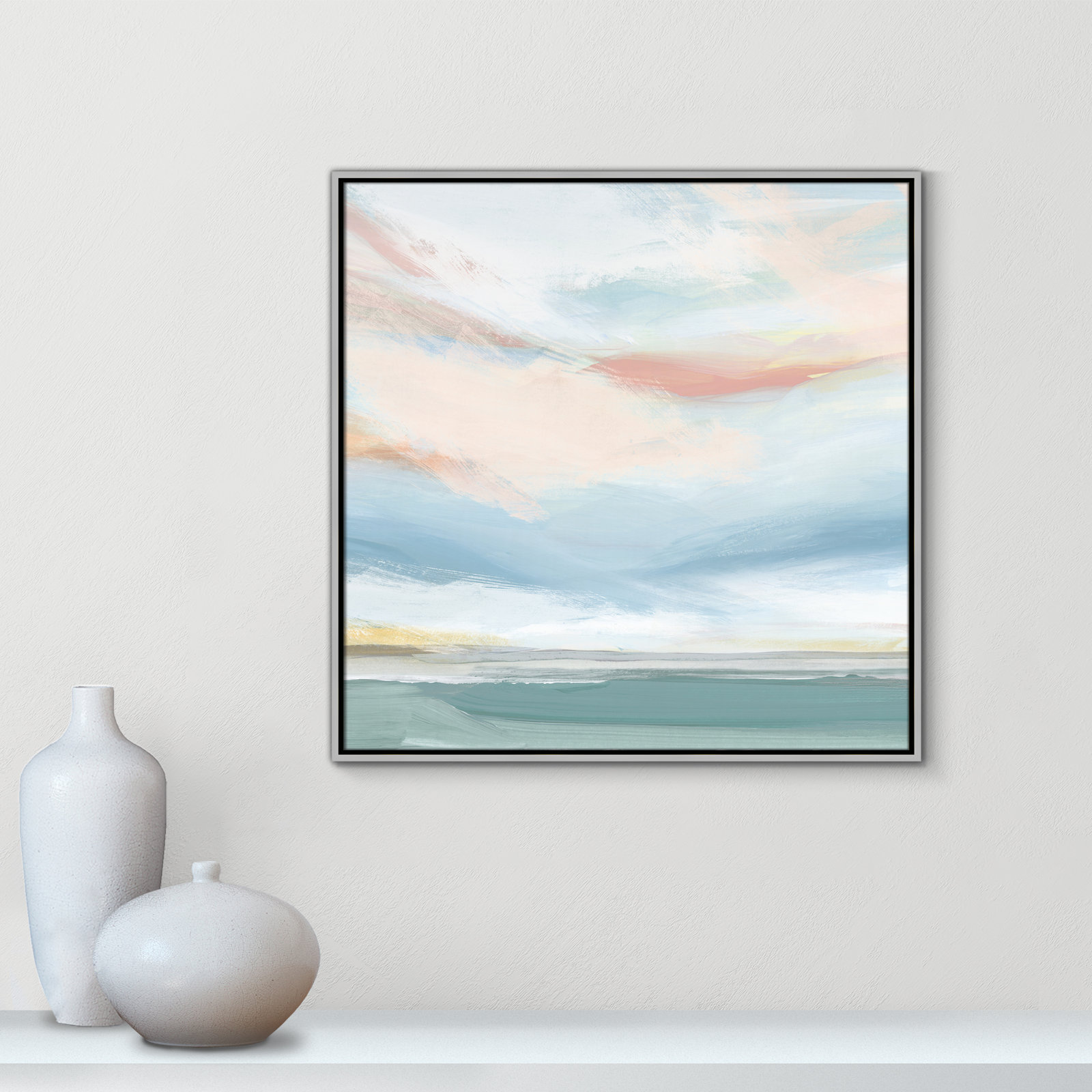 Delphi "Sweetness I" Painting by Isabelle Z, Silver Framed Canvas, 31.5" H x 31.5" W x 2" D