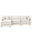 Modular Sectional Sofa With Movable Ottoman, DIY Configurable L-Shaped Couch For Living Room, Cloud-Like Comfort And Chenille Upholstery.-804629063-804629083