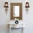 Rectangular Mirror with Textured Wooden Frame-90317190