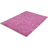 Tapis décoratif en laine noué à la main de conception unique 6 pi 3 po x 9 pi noué à la main New Age