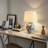 14.96 Inch Modern Black And White Ceramic Table Lamp, 1-Light Plug-In Design