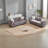 Compression 3 Seater Sofas, Grey Velvet Modern Tufted Set For Home
