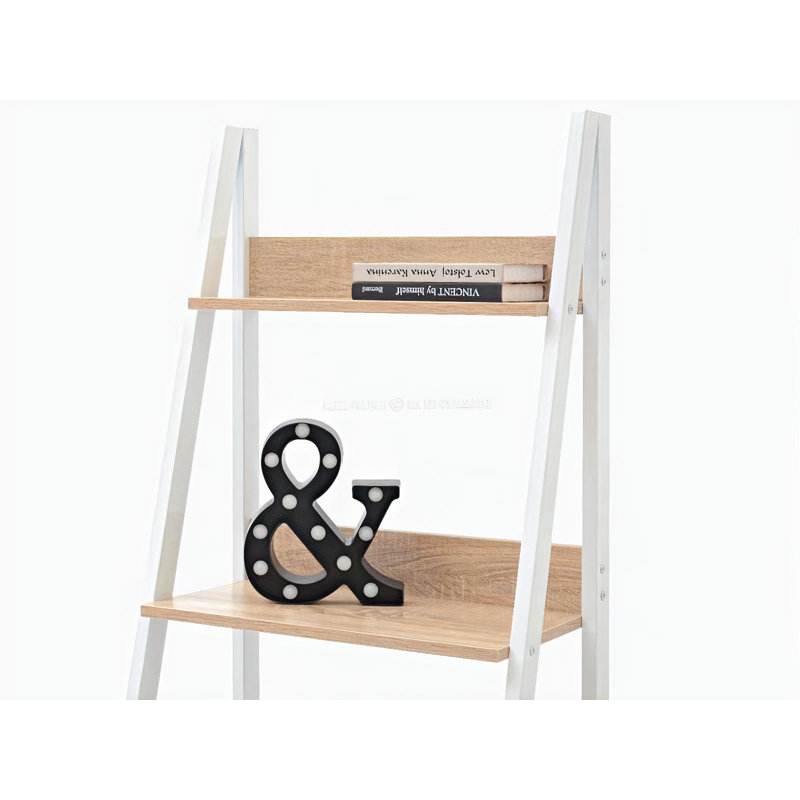 Hillit 146.5cm H x 52cm W Steel Ladder Bookcase