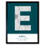 Erbil City Map Erbil Teal - Single Picture Frame Typography