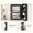 Ahn Bathroom Medicine Cabinet with Mirror, Recessed or Surface Mount, Adjustable Shelves & Behind Door Storage-1550125319