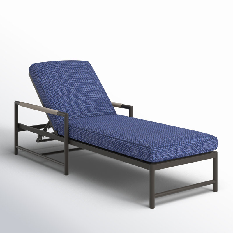 Pietra Outdoor Chaise Lounge, Echo Midnight Sunbrella®