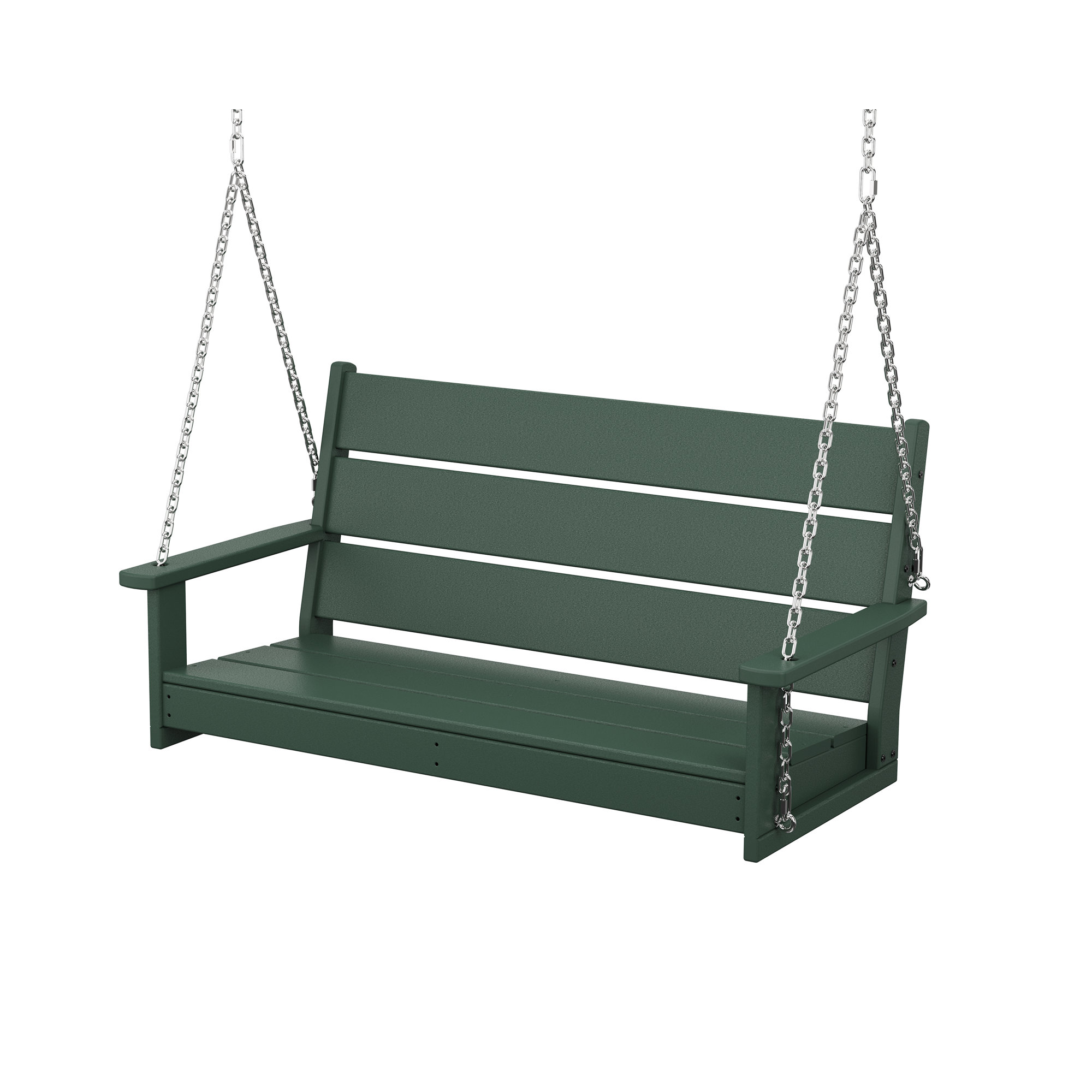 POLYWOOD Lakeside 2 Person Porch Swing, Green