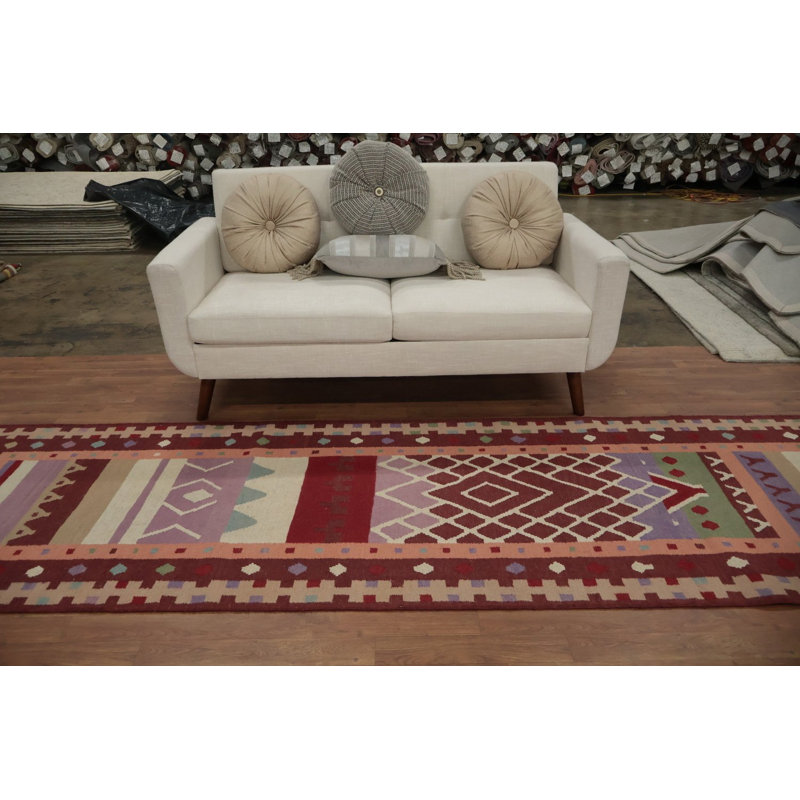Tapis turc géométrique Kilim 3 x 13
