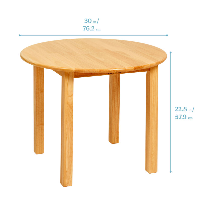Honey Round Hardwood Kids Table and Chair Set
