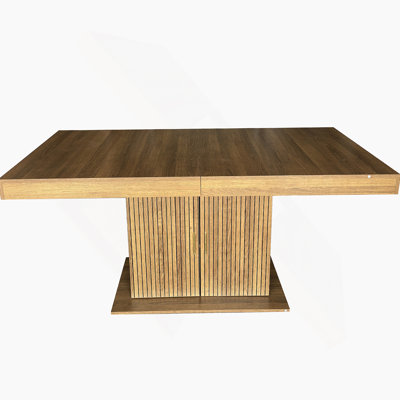 Table de salle à manger extensible et minimaliste moderne convenant à 6 à 10 personnes, idéale pour les réunions de famille