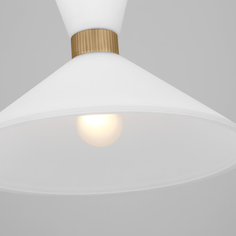 Luminaire suspendu moyen 1 lumière Belcarra, Laiton satiné