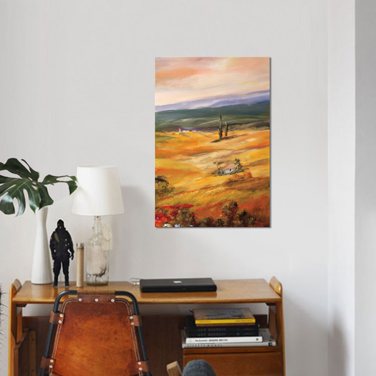 « triptyque panel iii », reproduction sur toile, H 26 po x l 18 po x P 1,5 po, Pas de tapis, Toile tendue