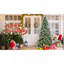 Arbre de Noël 7 pi avec 2178 pointes, baies rouges et pommes de pin - Branches PE + PVC enneigées, conception à charnières pour une installation facile, support en métal robuste - Décoration d'arbre de Noël naturelle-809841300
