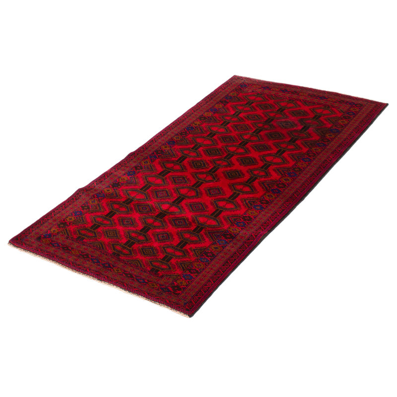 Tapis rouge Teimani 3 pi 7 po x 6 pi 9 po