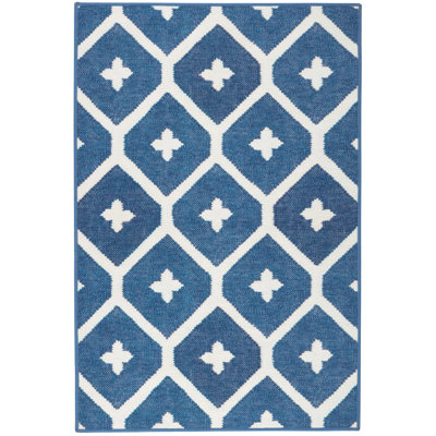 Elizabeth Navy Machine Washable Rug