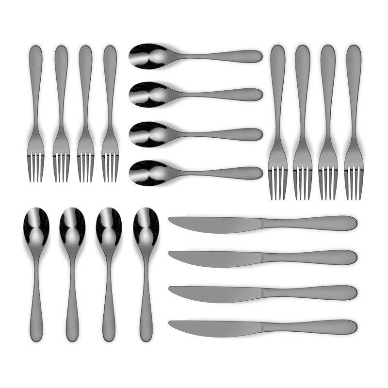 Ensemble de couverts 20 pièces en acier inoxydable Percival 18/0, Miroir