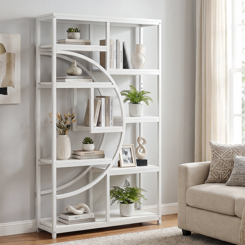 Bibliothèque étagère à 5 niveaux Oscer, Blanc