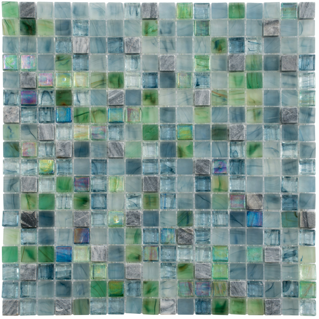 Mingles 0.6" x 0.6" Glass Mosaic Grid Wall & Floor Tile  Apollo Tile