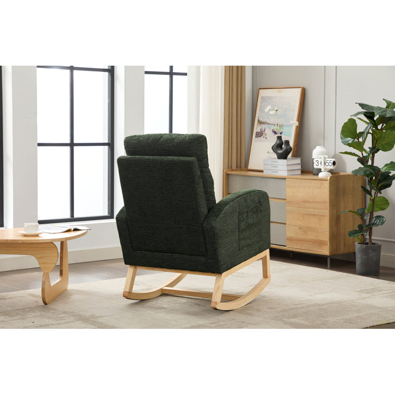 Chaise berçante Modern, Vert foncé