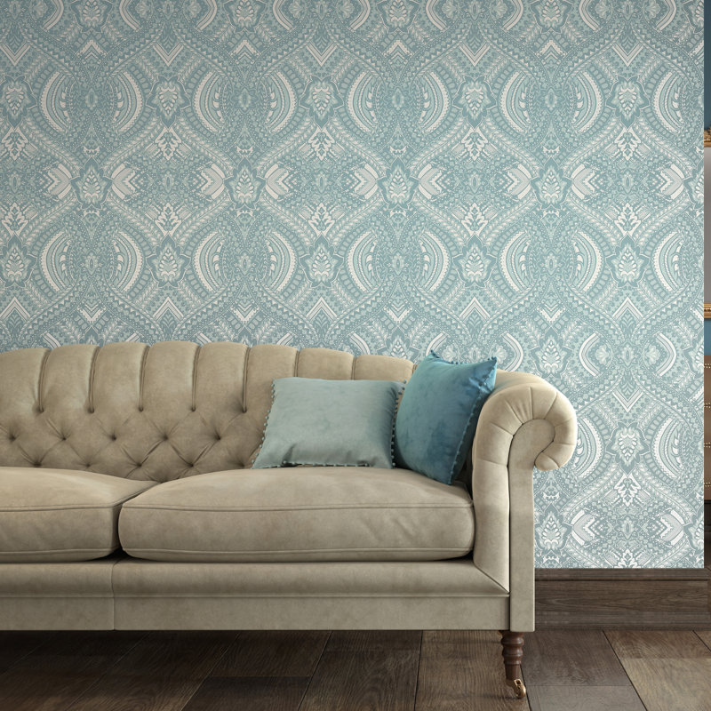 10m x 50cm Matte Wallpaper Roll, Blue