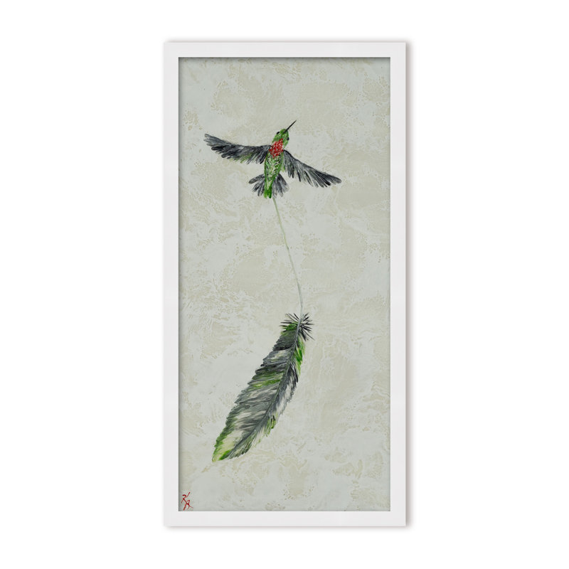 Nature Inspired "Vivid Flutter" Canvas Wall Art By , 48" H x 24" W, Framed Canvas, White