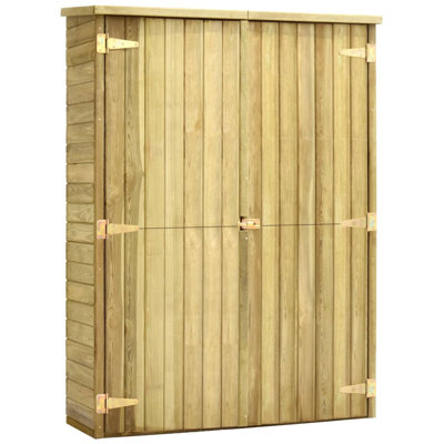 Garden Tool Shed 123x50x171 cm Impregnated Pinewood