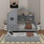 Lit maison avec lit gigogne et tablette de rangement-283694657-283694658