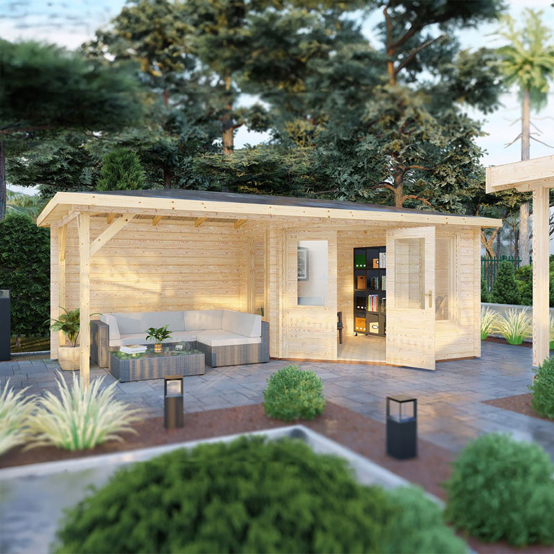 Amarrillo 19 x 9 Ft. 44mm Corner Log Cabin