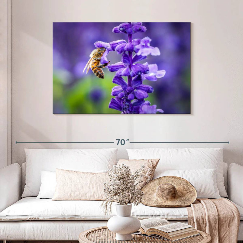 Brampt Flower And Bee, 30" H x 45" W