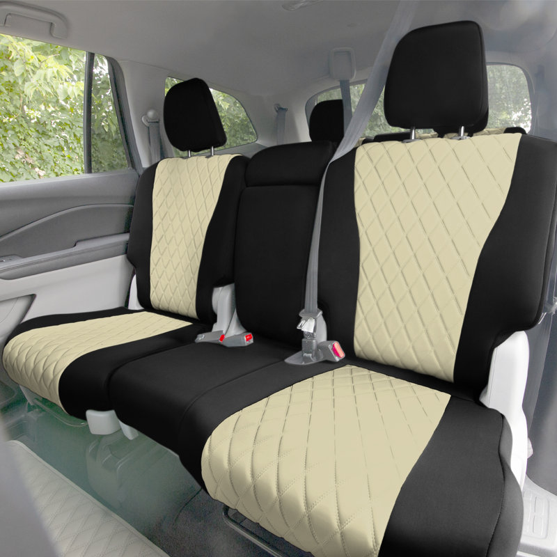 Ensemble de housses de siège d'auto en néoprène sur mesure pour pilote 2016 à 2022, Beige