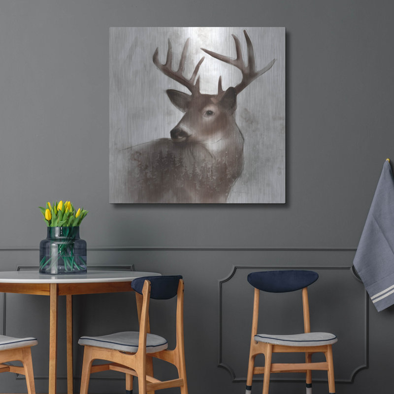 «Forest Deer» par Carol Robinson, H 36 po x l 36 po