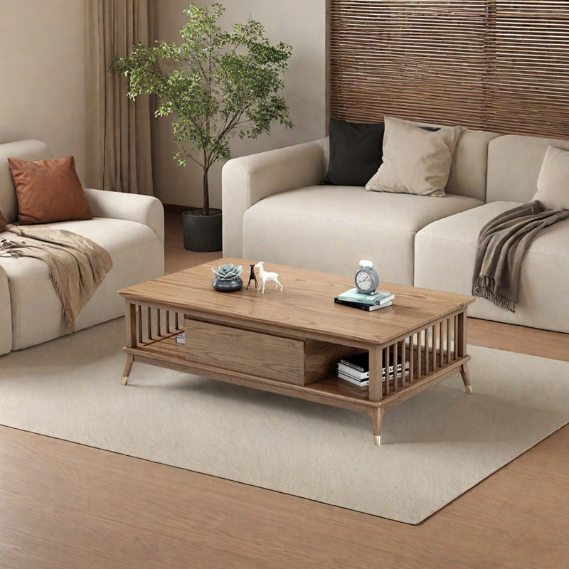 Modern Solid Ash Wood Coffee Table