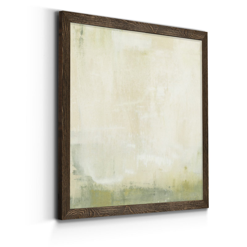 "Olive horizon I", reproduction d’art sur toile encadrée, H 20 po x l 20 po x P 1,5 po, Cadre noyer